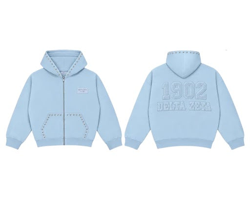 Delta Zeta Sacred Heart fall zip-up by Daybreake