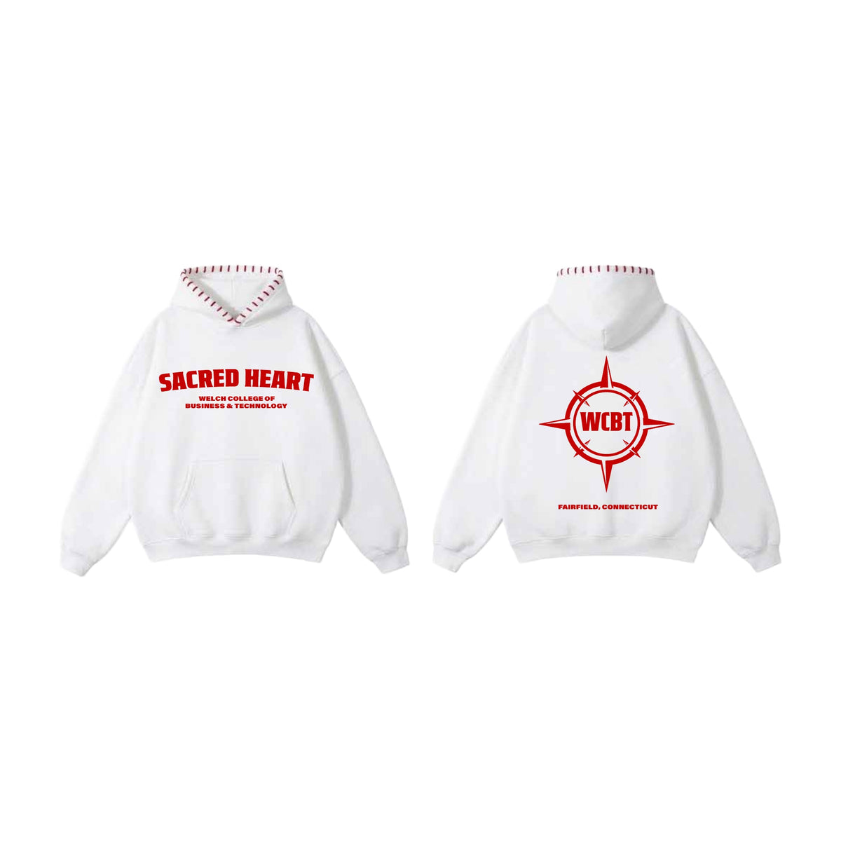 WCBT embroidered hoodie in Cloud White by Daybreake