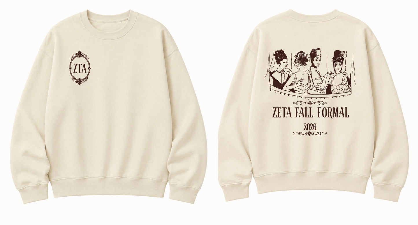 Zeta Tau Alpha Elon University fall crewneck by Daybreake
