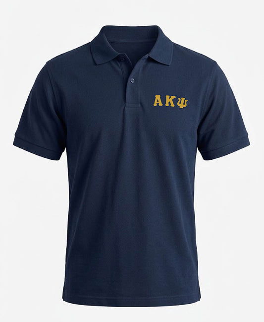 Alpha Kappa Psi polo in Midnight Navy by Daybreake