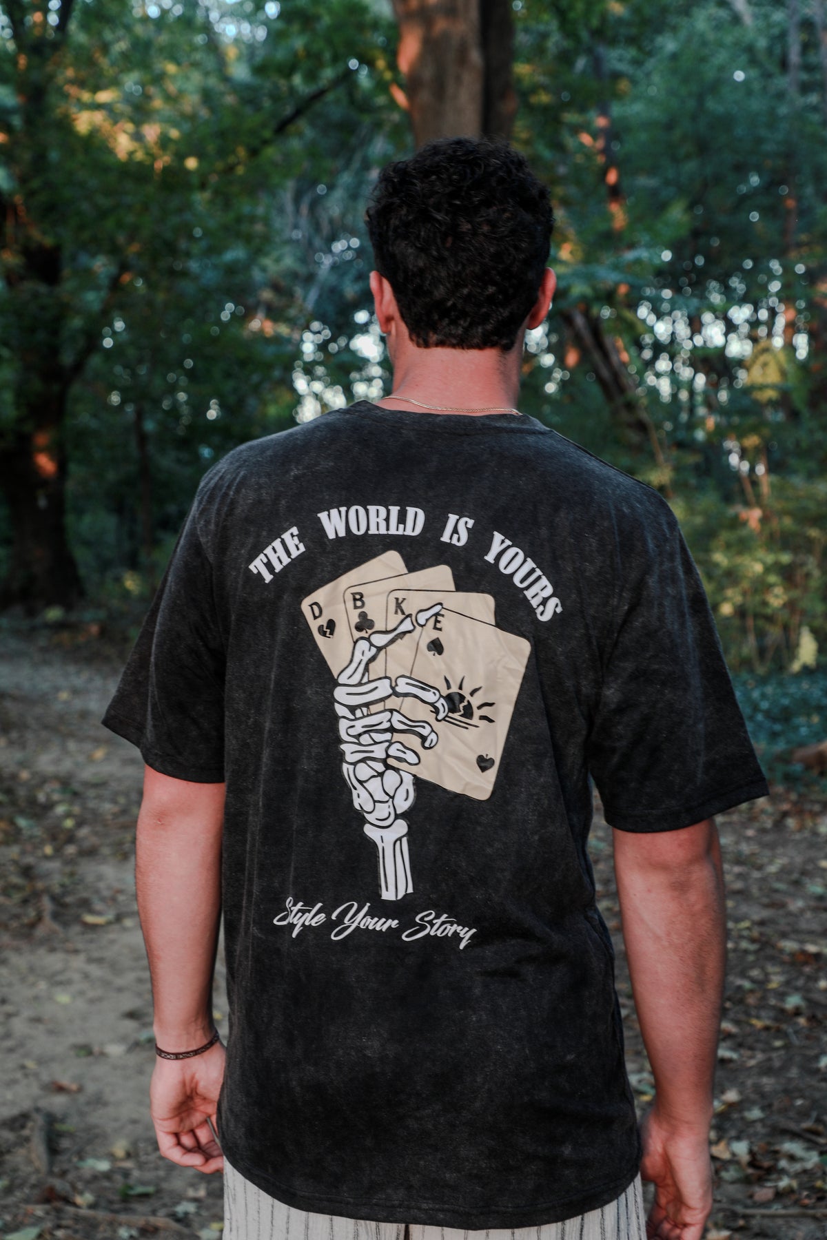 Daybreake Card Game Tee, oversized graphic t-shirt