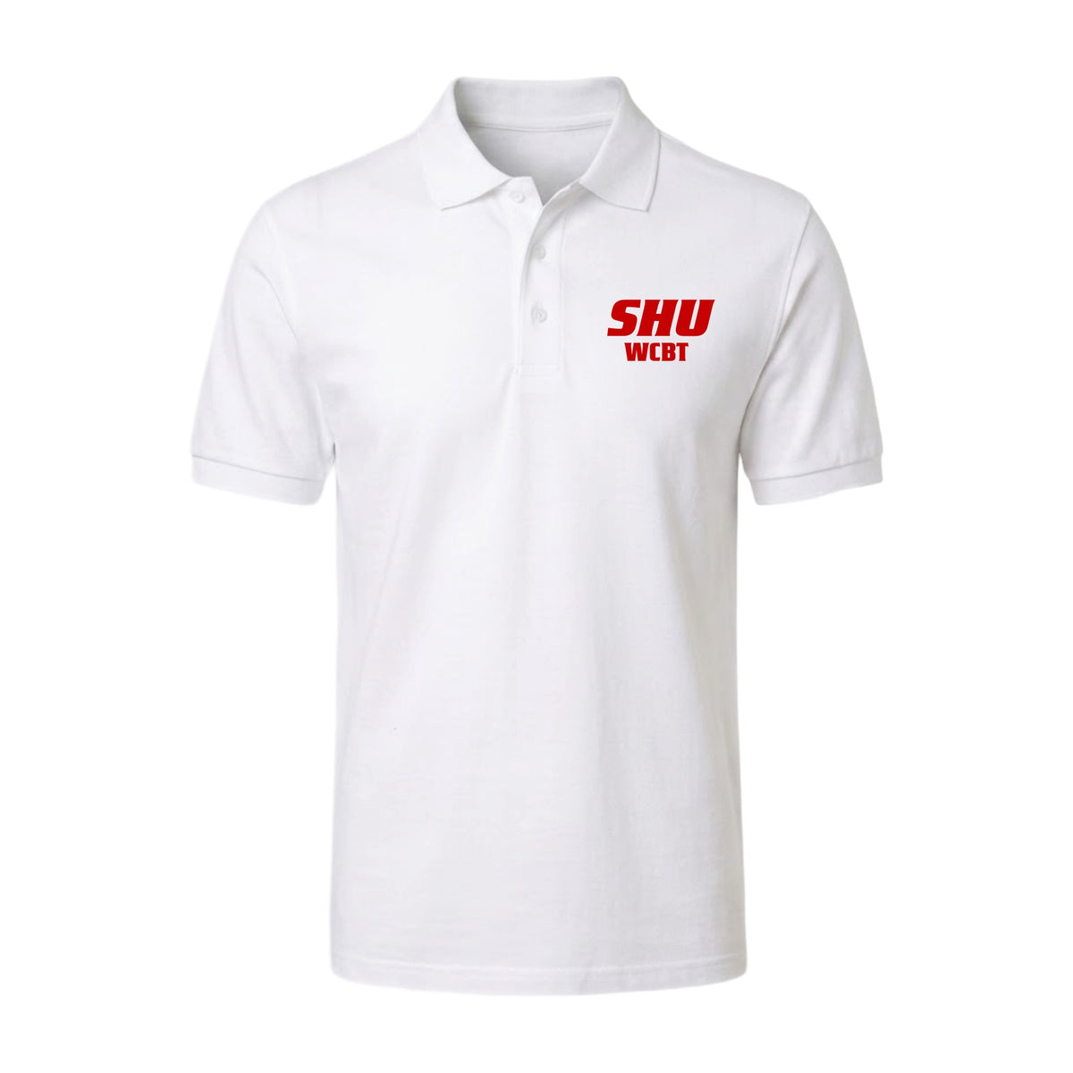 WCBT printed polo in Cloud White by Daybreake