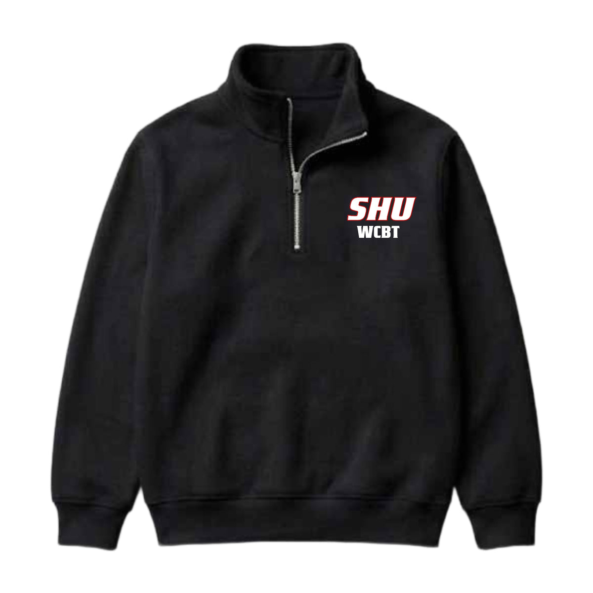 WCBT embroidered quarter zip in Midnight Black by Daybreake